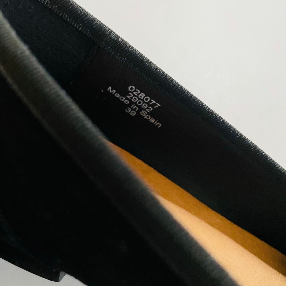 Office London Retro Black Leather Suede Loafers Size 39 - Picture 7 of 13